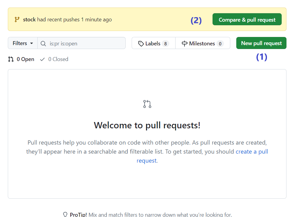 boton para crear un PR