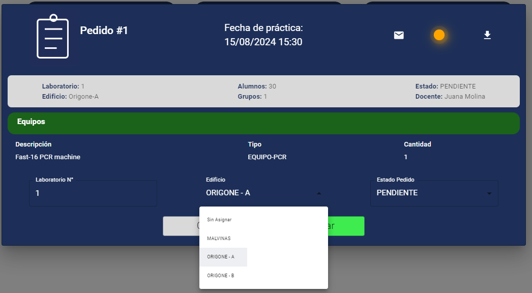 clases de materiales o equipos