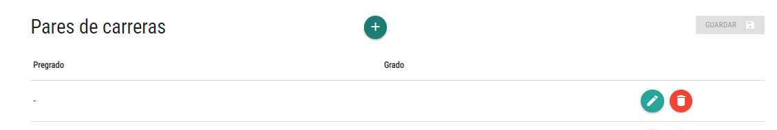 agregar un par de carreras