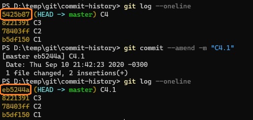 git commit --amend - la otra diferencia