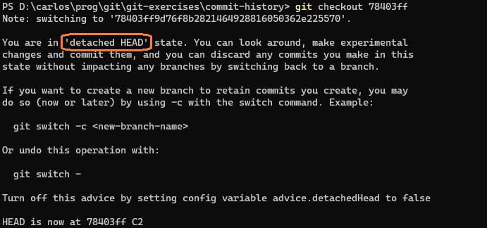 detached HEAD