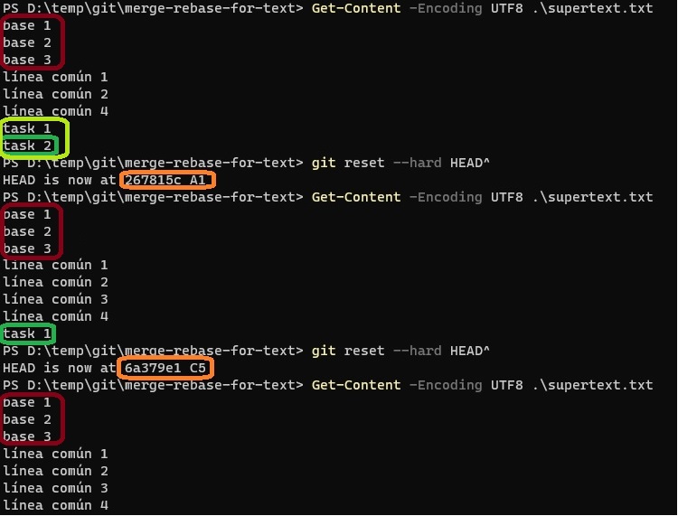 rebase - historia del archivo